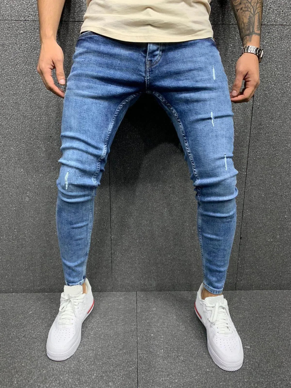 Luca – Pantaloons aus verwaschenem Denim