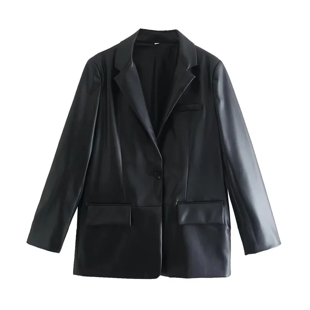 Modischer Lederblazer für Damen