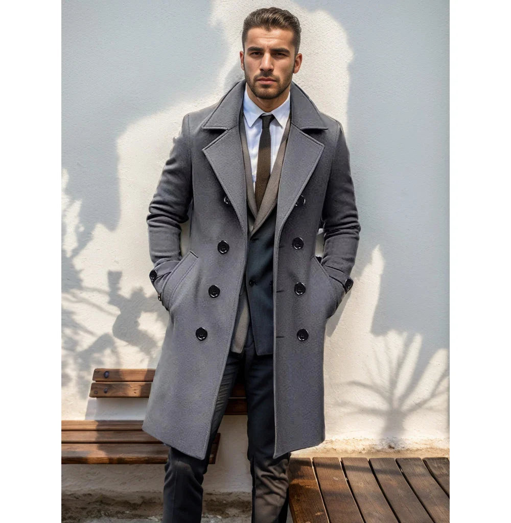 Elliot – Doppelreihiger Herren-Trenchcoat