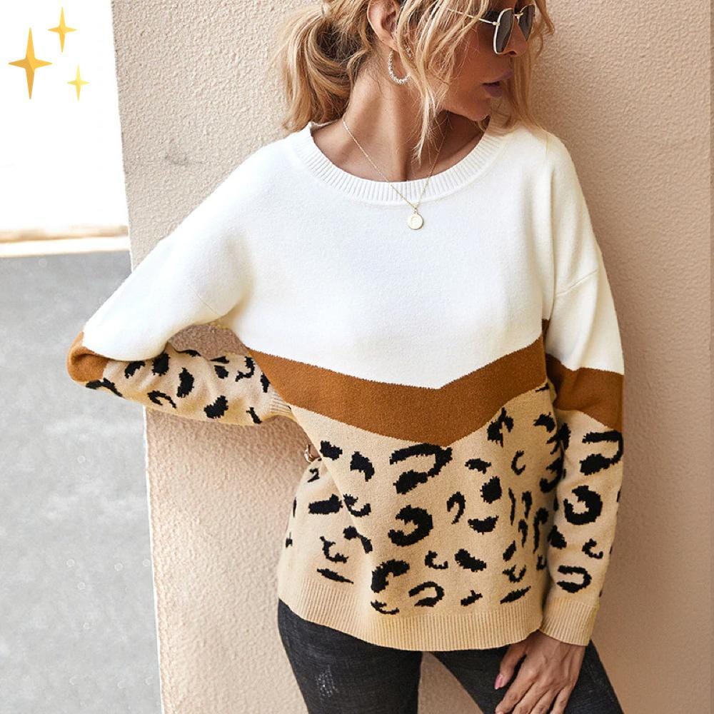 Leona – Stilvoller Pullover mit Leopardenmuster für Damen