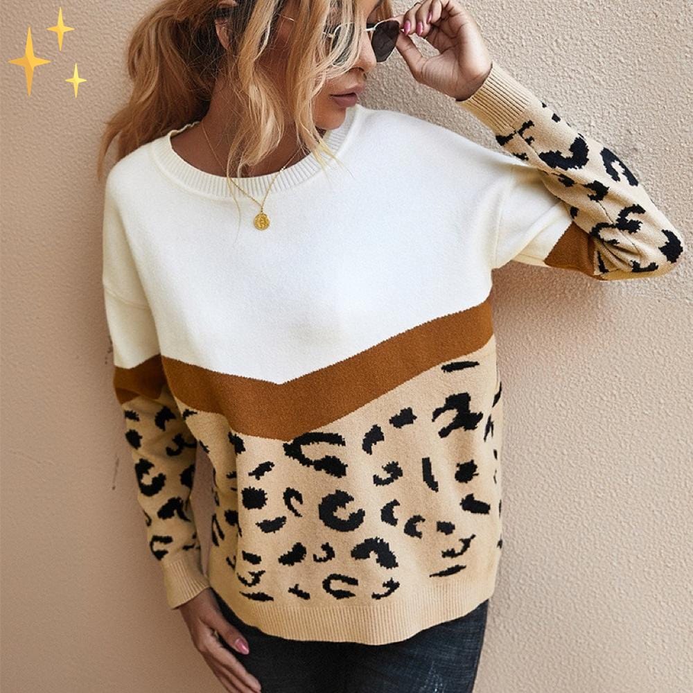 Leona – Stilvoller Pullover mit Leopardenmuster für Damen